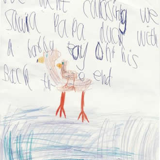 Brigitte's drawing of a duck