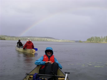 Rainbow on Otter Lake, Churchill River